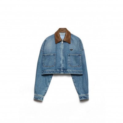 PRADA CROPPED DENIM JACKET GFB327